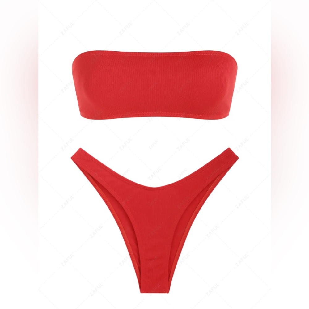 Zaful Bold Red Bikini Set